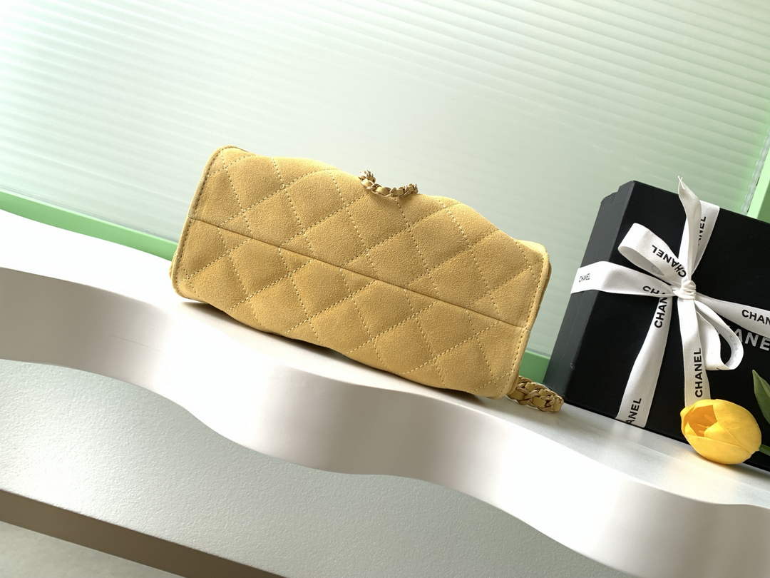 Chanel 25 Mini Bag AS5631 - Suede Calfskin Yellow