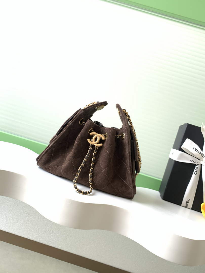 Chanel 25 Mini Bag AS5631 - Suede Calfskin Brown