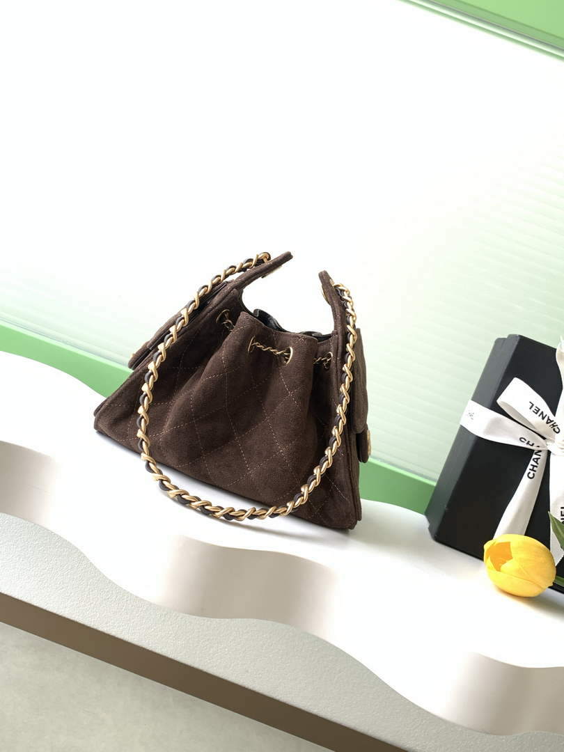 Chanel 25 Mini Bag AS5631 - Suede Calfskin Brown