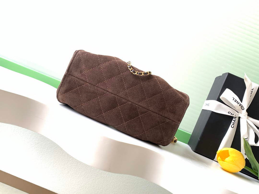 Chanel 25 Mini Bag AS5631 - Suede Calfskin Brown