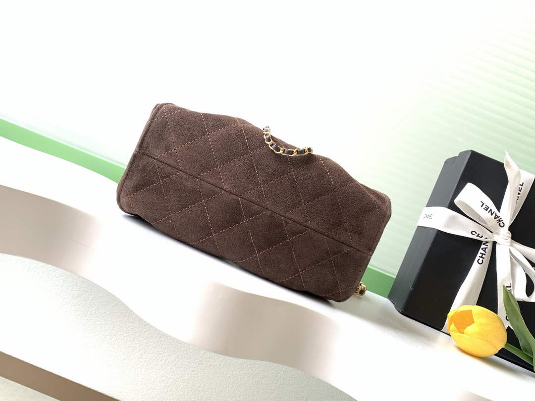 Chanel 25 Mini Bag AS5631 - Suede Calfskin Brown