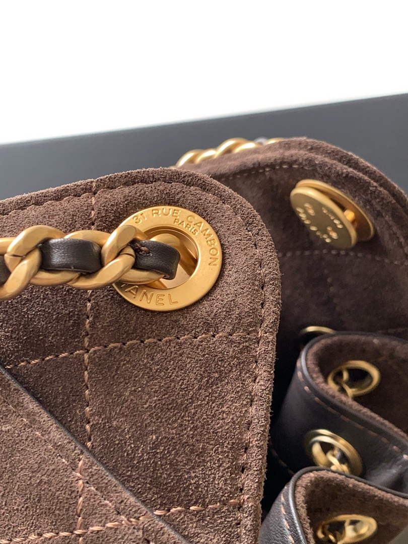 Chanel 25 Mini Bag AS5631 - Suede Calfskin Brown