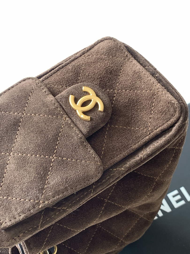 Chanel 25 Mini Bag AS5631 - Suede Calfskin Brown