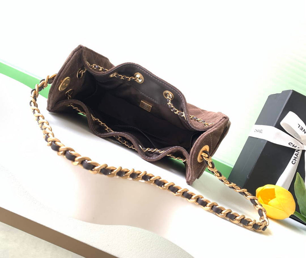 Chanel 25 Mini Bag AS5631 - Suede Calfskin Brown
