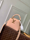 Louis Vuitton Capucines Mini Bag, M14976 In Pink Taurillon Leather