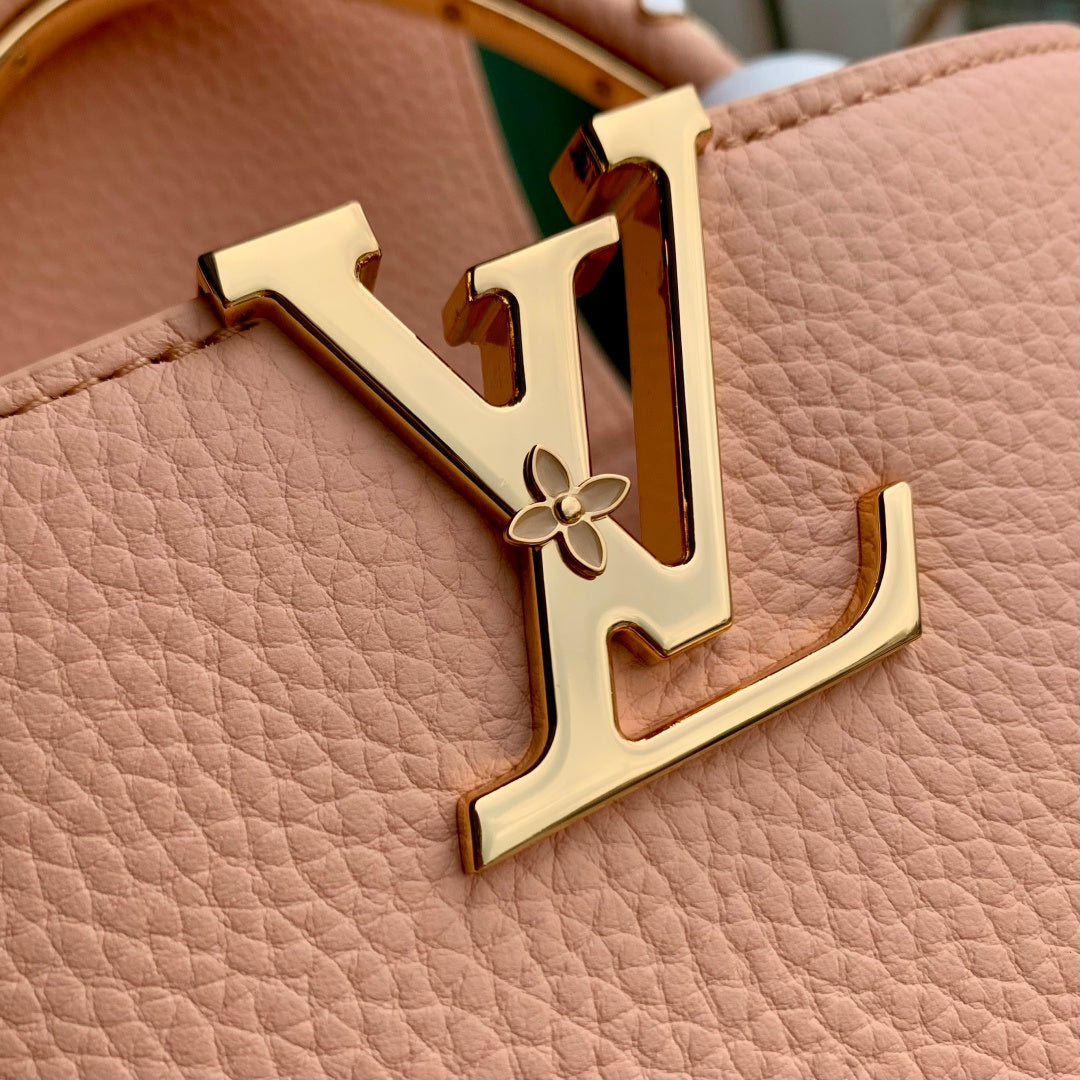 Louis Vuitton Capucines Mini Bag, M14976 In Pink Taurillon Leather