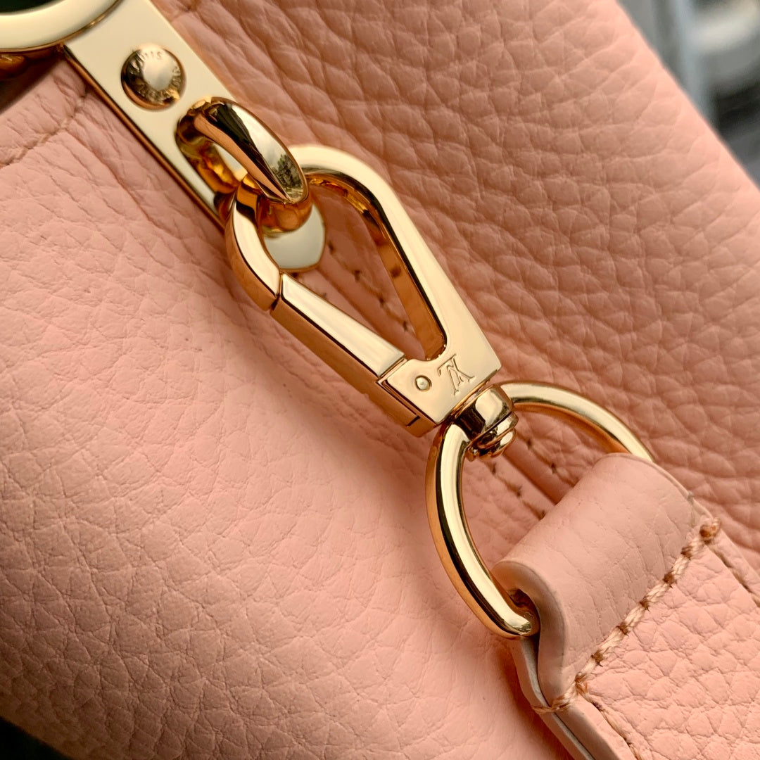 Louis Vuitton Capucines Mini Bag, M14976 In Pink Taurillon Leather