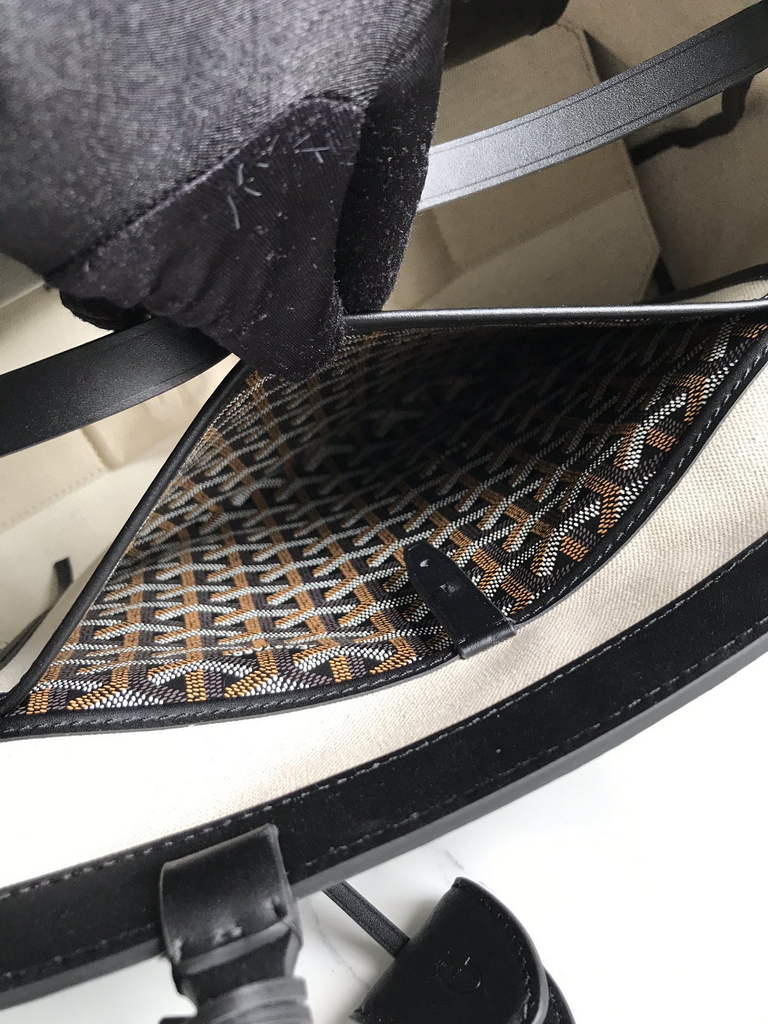 Goyard Bellechasse Biaude PM Tote Bag, GY020161 Black Canvas