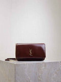 YSL CASSANDRE phone holder 820175 in smooth leather red